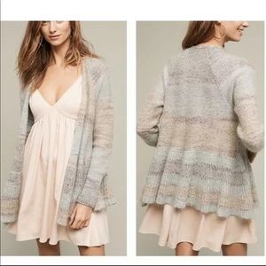 Anthropologie knitted knotted Cody peplum sweater